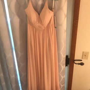 Light pink bridesmaid dress